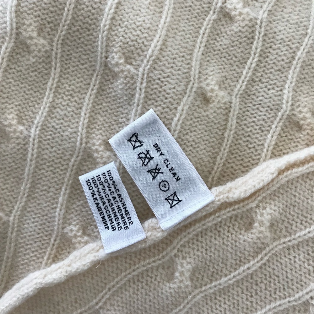 Ralph Lauren Sz M Cable Knit Cashmere Sweater - Picture 4 of 8